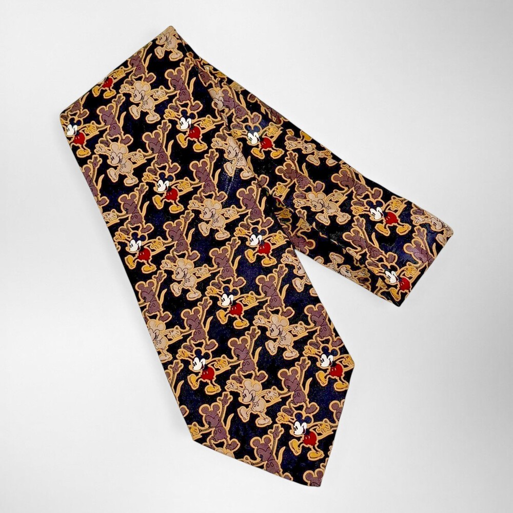 Mickey Mouse Vintage Silk Necktie by Mickey & Co, Atlas Design, Sweden